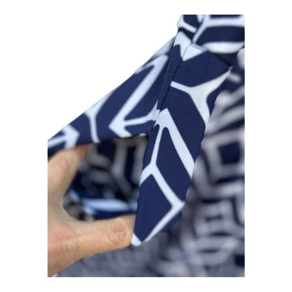 JUDE CONNALLY BETH SHIFT DRESS IN GRAND LINK NAVY size medium career preppy - Picture 6 of 8